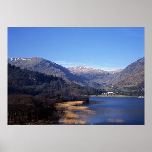 Ullswater Cumbria England Briefkaart Cushion Poster (Voorkant)