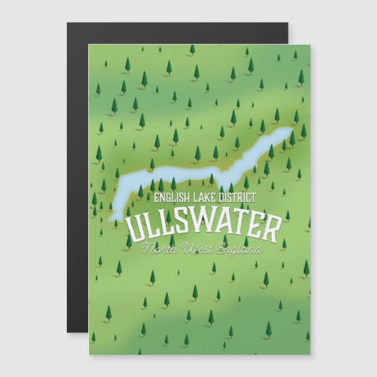 Ullswater Lake District reis kaart poster. (Voorkant / Achterkant)