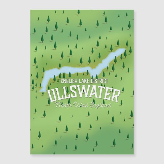 Ullswater Lake District reis kaart poster. (Voorkant)