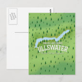 Ullswater Lake District reis kaart poster. (Voorkant / Achterkant)