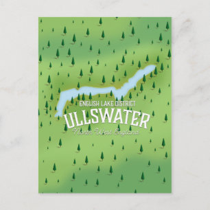 Ullswater Lake District reis kaart poster.