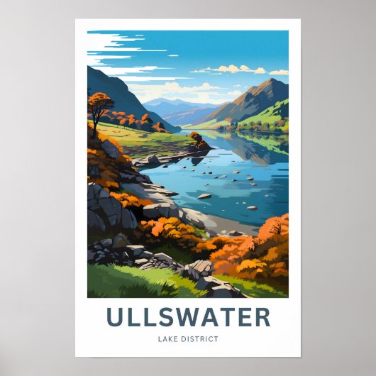 Ullswater Lake District Reisprint Poster (Voorkant)