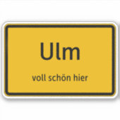 Ulm Aufkleber Sticker Autoaufkleber (Voorkant)