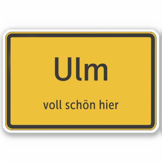 Ulm Aufkleber Sticker Autoaufkleber (Voorkant)