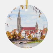 Ulm Cathedral in Duitsland door Farida Greenfield Keramisch Ornament (Voorkant)