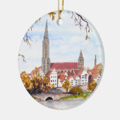 Ulm Cathedral in Duitsland door Farida Greenfield Keramisch Ornament (Links)