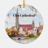 Ulm Cathedral in Duitsland door Farida Greenfield Keramisch Ornament (Voorkant)