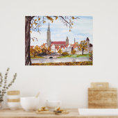Ulm Cathedral in Duitsland door Farida Greenfield Poster (Keuken)