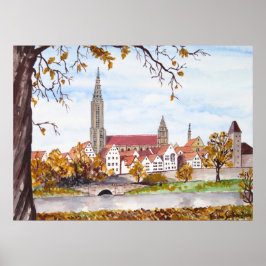 Ulm Cathedral in Duitsland door Farida Greenfield Poster