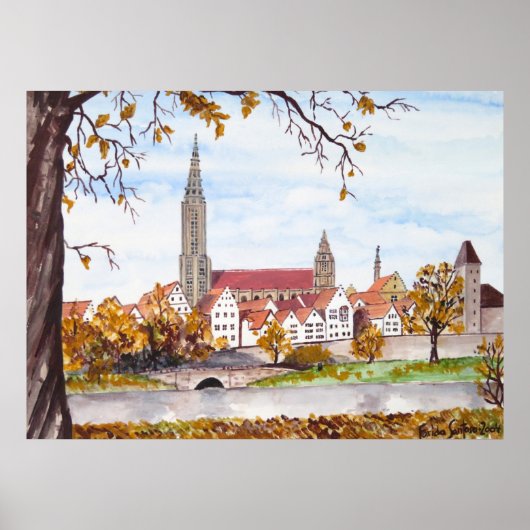 Ulm Cathedral in Duitsland door Farida Greenfield Poster (Voorkant)