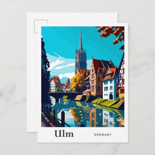 Ulm Duitsland Reizen  Illustratie Briefkaart (Voorkant / Achterkant)