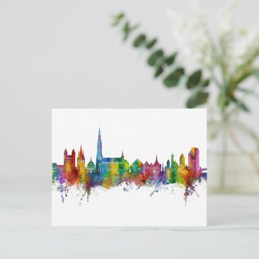Ulm Germany Skyline Briefkaart (Staand voorkant)
