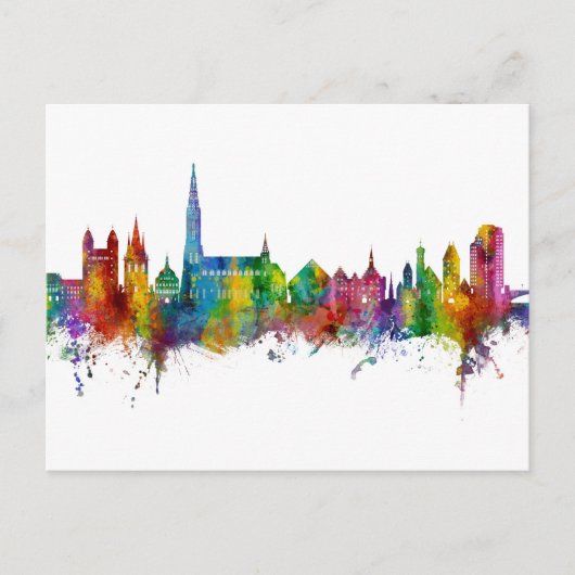 Ulm Germany Skyline Briefkaart (Voorkant)