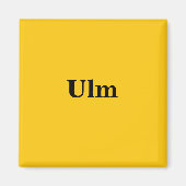 Ulm  Magnet Schild Gold Gleb (Voorkant)
