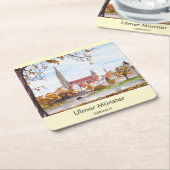 Ulm Minster Germany Schilderen door Farida Greenfi Kartonnen Onderzetters (Schuin)