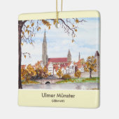 Ulm Minster Germany Schilderen door Farida Greenfi Keramisch Ornament (Links)