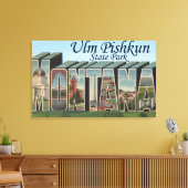 Ulm Pishkun State Park, Montana Canvas Afdruk (Insitu (Woonkamer))