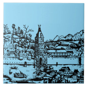 Ulm stad in Baden-Württemberg in Duitsland Tegeltje