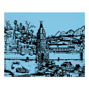 Ulm Town, Baden-Württemberg, Duitsland Perfect Poster