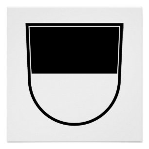 Ulm vlag stad Duitsland symbool embleem leeuw Perfect Poster