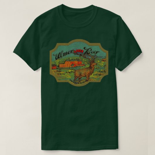 Ulmer Lager Sterk Bier Retro Defunct Breweriana T-shirt (Design voorkant)