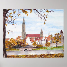 Ulmkathedraal in Duitsland door Farida Greenfield Poster