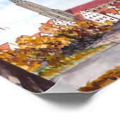 Ulmkathedraal in Duitsland Schilderend vierkant Ac Poster (Hoek)