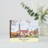 Ulmkathedraal in Duitsland Schilderplein Briefkaart (Staand voorkant)