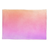 Ulraviolet roze perzikgradiënt met monogram kussensloop (Achterkant)