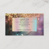 Ulrica Dark Roos Glitter Halo Visitekaartje (Achterkant)