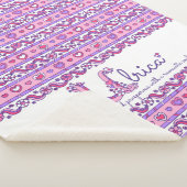 Ulrica-naam betekent hart- en bloemendeken sherpa deken (3/4)