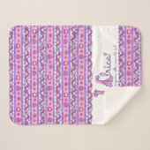 Ulrica-naam betekent hart- en bloemendeken sherpa deken (Voorkant (horizontaal))