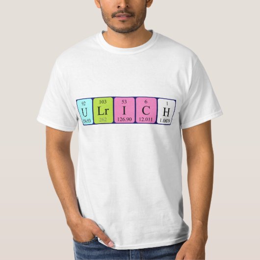 Ulrich periodiek table name shirt (Voorkant)