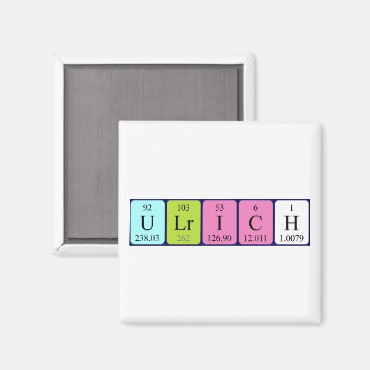 Ulrich periodieke table name magnet (Voorkant / Achterkant)