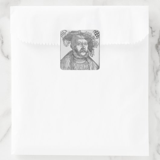 Ulrich van Wurttemberg Vierkante Sticker (Tas)