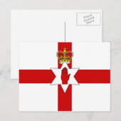 Ulster Banner Noord-Ierland vlag Briefkaart (Voorkant / Achterkant)