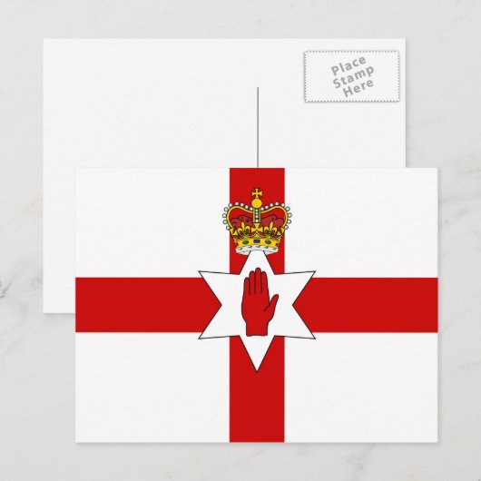 Ulster Banner Noord-Ierland vlag Briefkaart (Voorkant / Achterkant)