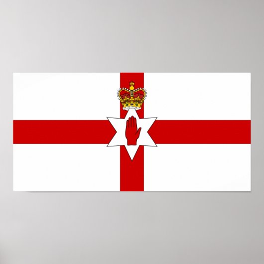 Ulster Banner Noord-Ierland vlag Poster (Voorkant)