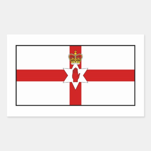 Ulster Banner Noord-Ierland vlag Rechthoekige Sticker (Voorkant)