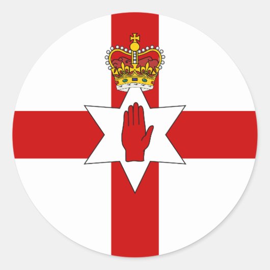 Ulster Banner Noord-Ierland vlag Ronde Sticker (Voorkant)