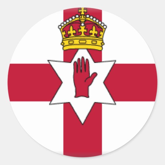 Ulster Flag Ronde Sticker (Voorkant)