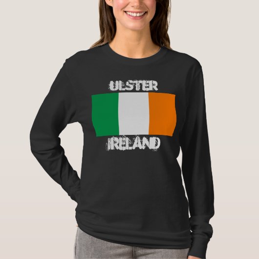 Ulster, Ierland met Ierse vlag T-shirt (Voorkant)