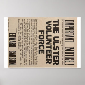 Ulster Poster 1913.