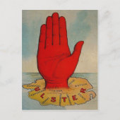 Ulster Red Hand & Map Briefkaart (Voorkant)