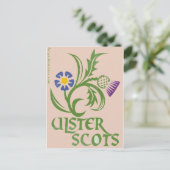 Ulster-Schots vlas en dikteistvormig ontwerp. Briefkaart (Staand voorkant)