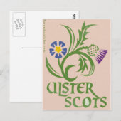 Ulster-Schots vlas en dikteistvormig ontwerp. Briefkaart (Voorkant / Achterkant)