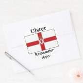 Ulster Vlag, Ulster, Remember1690 Ronde Sticker (Envelop)