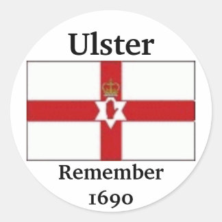 Ulster Vlag, Ulster, Remember1690 Ronde Sticker