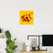 Ulta hot Spanish Running of the bulls soccer gifts Poster (Thuiskantoor)