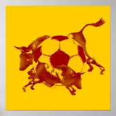 Ulta hot Spanish Running of the bulls soccer gifts Poster (Voorkant)